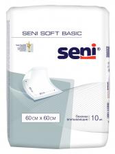 Seni Soft Basic / Сени Софт Бейсик - одноразовые впитывающие пеленки, 60x60 см, 10 шт.