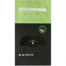 Mizon Pore Fresh Clear Nose Pack Патчи для носа очищающие 1шт