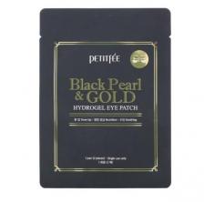 Petitfee Black Pearl & Gold Hydrogel Eye Patch Патчи для глаз с золотом и черным жемчугом 1 пара