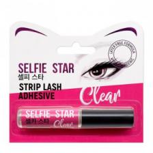 Клей для накладных ресниц с кисточкой, прозрачный, Strip Lash Adhesive Clear, Selfie Star 1 уп Клей для накладных ресниц с кисточкой, прозрачный, Strip Lash Adhesive Clear, Selfie Star 1 уп