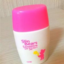 Водостойкое увлажняющее солнцезащитное молочко для чувствительной кожи Sun Bears SPF32 PA&#43&#43 , OMI BROTHER 30 мл