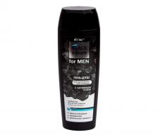 Гель-душ VITEX BLACK CLEAN for men с активным углем для мытья волос, тела и бороды 400 мл