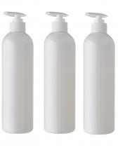 Флакон белый с дозатором для мыла, шампуня, бальзама, геля - 500мл. (4 штуки)