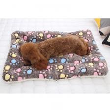Плед-лежанка одеяло для животных трехслойный, розовый, 49х32 см