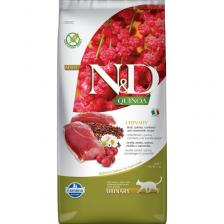 Farmina N&D Quinoa Cat Grain Free Urinary Duck сухой беззерновой корм для взрослых кошек для профилактики МКБ с уткой и киноа - 5 кг повседневный супер премиум беззерновые для взрослых с уткой мешок Импортный корм 1 уп. х 1 шт. х 5 кг