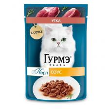 Gourmet Перл Нежное Филе влажный корм для кошек, с уткой в соусе, в паучах - 75 г повседневный супер премиум для взрослых с уткой для всех пород паучи Российский корм 1 уп. х 26 шт. х 1.95 кг
