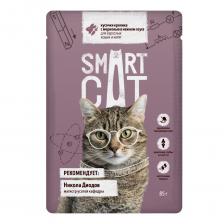 Smart Cat "Упаковка 25 шт" Паучи для взрослых кошек и котят кусочки кролика с морковью в нежном соусе (2,13 кг) – фото 1