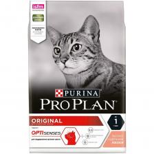 Корм PRO PLAN для взрослых кошек, с высоким содержанием лосося (10 кг)