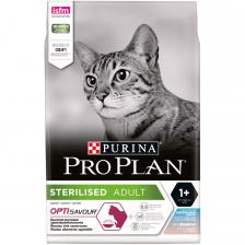Корм PRO PLAN для стерилизованных кошек и кастрированных котов, с высоким содержанием трески и c форелью (10 кг)