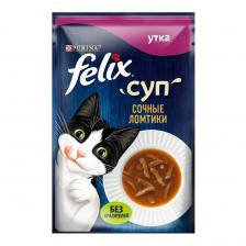 Лакомство для кошек Felix суп сочные ломтики с уткой 48 г