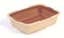 Лоток открытый Dunya dogus Туалет с сеткой малый для кошек цветной 37x27x8