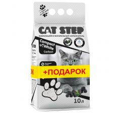 Cat step комкующийся минеральный наполнитель Compact White Carbon (8 кг) – фото 3