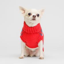 Petmax Свитер с узором для кошек и собак, M, оранжевый