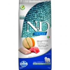 Farmina N&D Ocean Cantaloupe Melon Adult Giant Maxi сухой корм для взрослых собак гигантских пород с лососем, треской и дыней - 12 кг повседневный супер премиум беззерновые для взрослых с треской породы гигантского размера мешок Импортный корм 1 уп. х 1 шт. х 12 кг