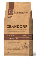 Сухой корм для собак Grandorf Утка с Индейкой для средних и крупных пород 10 кг