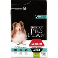 Корм PRO PLAN для взрослых собак средних пород с чувствительным пищеварением, с высоким содержанием ягненка (14 кг)