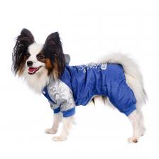 Petmax Комбинезон для собак голубой с капюшоном 2 XL