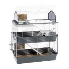 Ferplast Barn 100 Double клетка для кроликов, двухэтажная, белая - 95x57xh121 см Словакия 1 уп. х 1 шт. х 12.51 кг