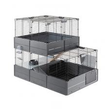 Ferplast Cage Multipla Double клетка для мелких домашних животных, модульная, черная - 107,5x72h96,5 см Словакия 1 уп. х 1 шт. х 15 кг