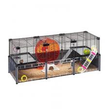 Ferplast Multipla Hamster Large клетка для хомяков и мышей, с аксессуарами, черная - 107,5x37,5xh42 см Италия 1 уп. х 1 шт. х 8.695 кг