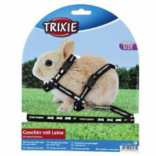 Шлейка Trixie для крольчат с поводком 8 мм/1,20 м нейлоновая с рисунком 15 - 30 см премиум для крольчат Китай 1 уп. х 1 шт. х 0.074 кг