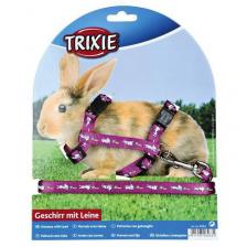 Шлейка Trixie для кролика с поводком 10 мм/1,20 м нейлоновая с рисунком 25 - 44 см премиум Китай 1 уп. х 1 шт. х 0.074 кг