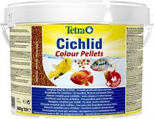 TetraCichlid Colour корм для яркого окраса цихлид, мульти шарики 10 л