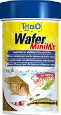 TetraWafer Mini Mix корм для травоядных, хищных и донных рыб с добавлением креветок, мини пластинки 100 мл