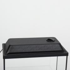 Аквариум прямоугольный Атолл с крышкой, 24 литра, 40 х 21 х 29/34 см, чёрный – фото 3