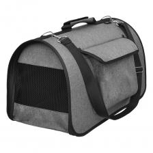 Lelap транспортировка сумка-переноска с карманом "Шатои" для животных, серый (L)