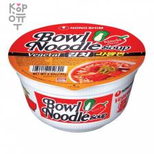 Лапша сублимированная NONGSHIM Bowl Noodle Soup - со вкусом кимчи, острая, стакан, 86гр., 12 упаковок в Коробке