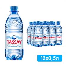 Вода Tassay 0.5 литра, без газа, пэт, 12 шт. в уп.