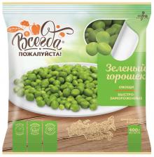 Зеленый горошек Всегда пожалуйста быстрозамороженный 400г Зеленый горошек Всегда пожалуйста быстрозамороженный 400г