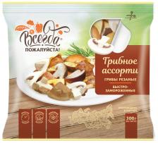 Грибы Всегда пожалуйста Грибное ассорти резаные быстрозамороженные 300г Грибы Всегда пожалуйста Грибное ассорти резаные быстрозамороженные 300г