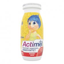 Напиток Actimel Kids кисломолочный с клубникой и бананом, 1,5%, 95 г