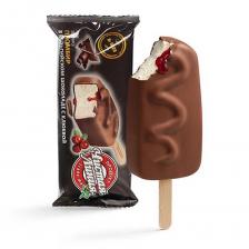 Мороженое Пломбир в бельгийском шоколаде с клюквой, 80г (Чистая линия)
