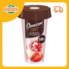 Коктейль йогуртный Даниссимо Shake It Easy со вкусом Клубничного мороженого 2,6%
