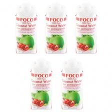 Кокосовая вода Foco 100% с соком граната (5 шт. по 330 мл)