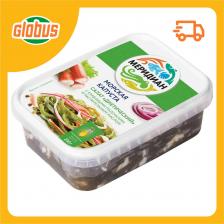 Морская капуста салат Диетический Меридиан с крабовыми палочками и растительным маслом