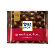 Шоколад Ritter sport темный с цельным лесным орехом 100 гр