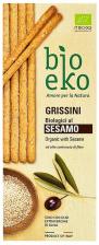 Гриссини Eko Bio из цельнозерновой пшеничной муки с кунжутом 125г