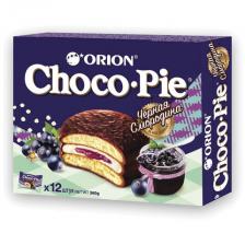 Печенье ORION "Choco Pie Black Currant" темный шоколад с черной смородиной, 360 г (12 штук х 30 г)