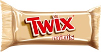 Печенье Twix minis с карамелью покрытое молочным шоколадом