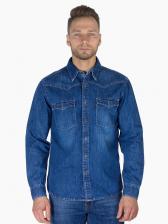 Джинсовая рубашка мужская Dairos GD5080101 синяя 2XL