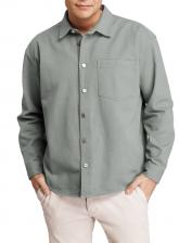 Джинсовая рубашка мужская oodji 6L430002M зеленая XL