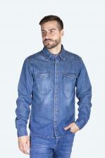Джинсовая рубашка мужская Dairos GD5080100 синяя M