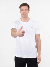 Мужская футболка «Великоросс» белого цвета круглый ворот – фото 3