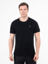 Мужская футболка «Великоросс» черного цвета круглый ворот – фото 1