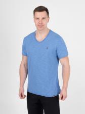 Мужская футболка «Великоросс» цвета морской волны V ворот – фото 1