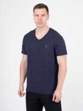 Мужская футболка «Великоросс» цвета неви V ворот